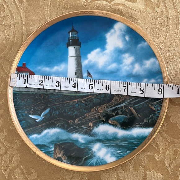 EXC Lighthouse Portland Head Porcelain Plate 1989 Hamilton Collection Coastal - Picture 4 of 14